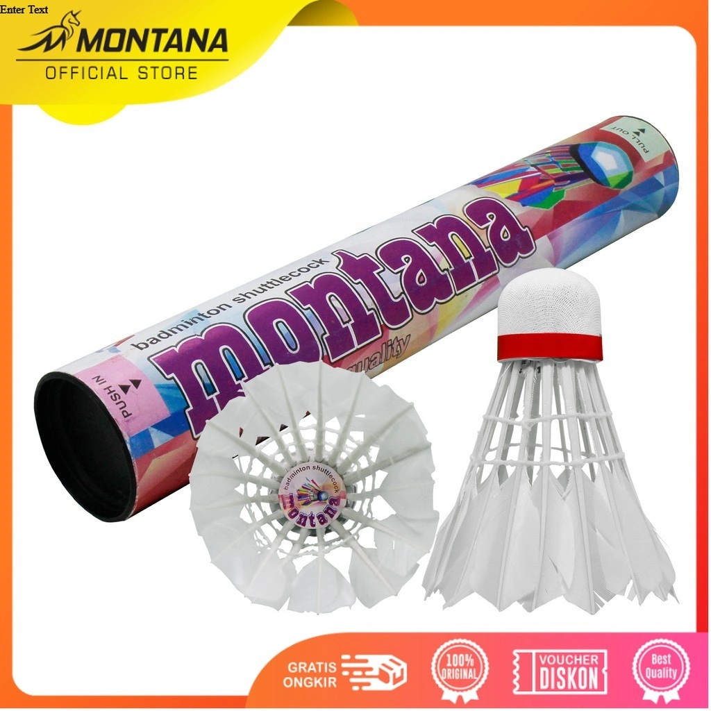 MONTANA Badminton Shuttlecock 12 Pcs Best Quality Kok Bulutangkis 1SLOP