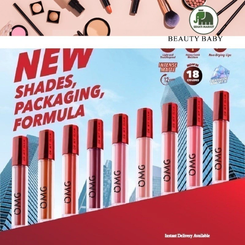 OMG OH MY GLAM Mattelast Kiss Lip Cream 3.5 gr Bisa Ombre