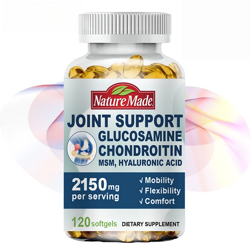 NatureMade Joint Support Glucosamine Chondroitin msm Hyaluronic Acid Softgel Knee Pain Joint Health Supplements Helps relieve inflammation and enhance joint mobility and flexibility 120pcs Kapsul Meningkatkan mobilitas dan fleksibilitas sendi