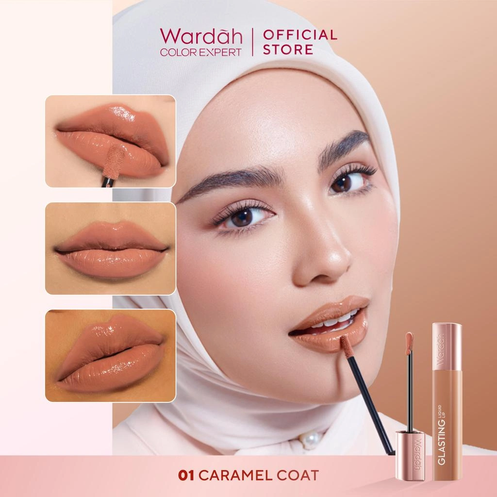 [PRE-ORDER] [BEST SELLING!] WARDAH Glasting Liquid Lip - Lip-Stain-Lipgloss-Lipstik - Liptint-Lip Matte-Lipstick-Lipcream-Cleopatra Look - Lip Cream- Glossy Lip Longlasting Waterproof Tahan Lama - Glaze Lip- Makeup-Two Tone Lip