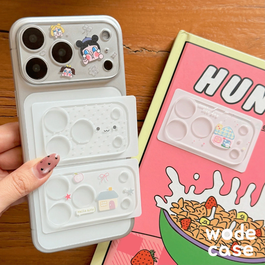 WODECASE Cute Lens Guard Crybaby Series Pelindung Lensa Kamera Bermotif untuk iPhone 17 Pro Max