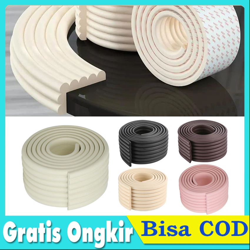 2M Pelindung Sudut Meja Roll Anti Benturan Transparan Perekat Kuat untuk Pengaman Bayi Anak Safety Corner Guard