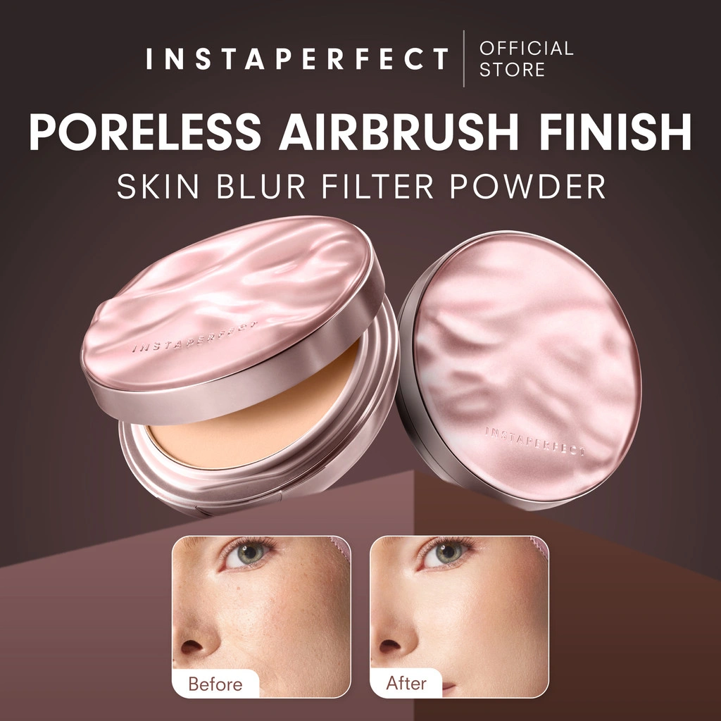 [NEW LAUNCH] Instaperfect Real Skin Filter Powder- Setting Powder with Poreless Blur Satin Real Skin