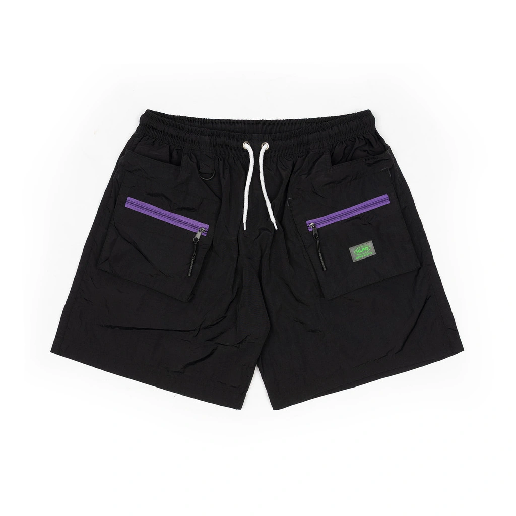 HLPD WeirdWorld Boardshort Cargo Celana Pendek Parasut Pria Wanita Distro Cartes - Black