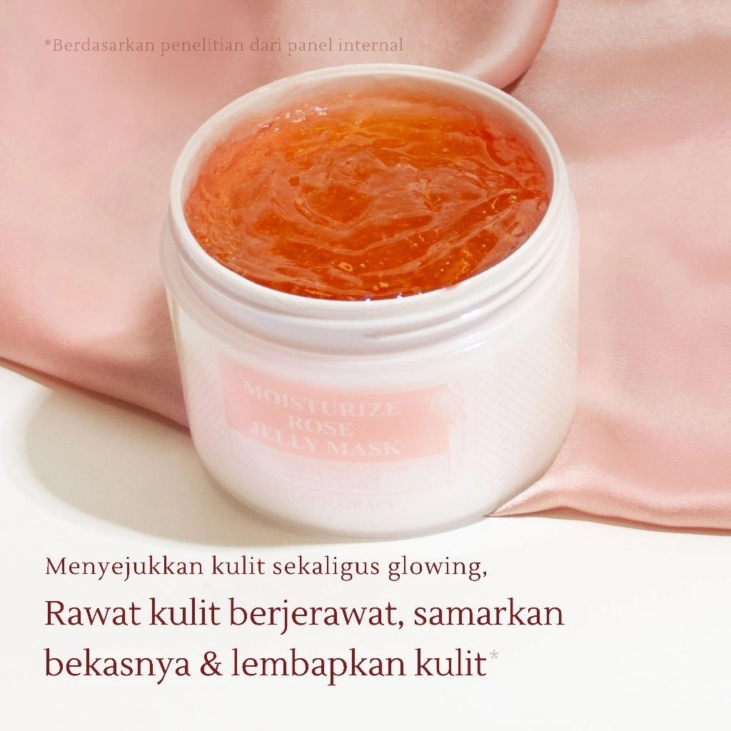 EILEEN GRACE - Moisturize Rose Jelly Mask 300 ml | Masker Wajah | Jerawat | Bruntus | Bopeng | Bekas Jerawat | Kemerahan | Skin Barrier | Mencerahkan | Melembapkan
