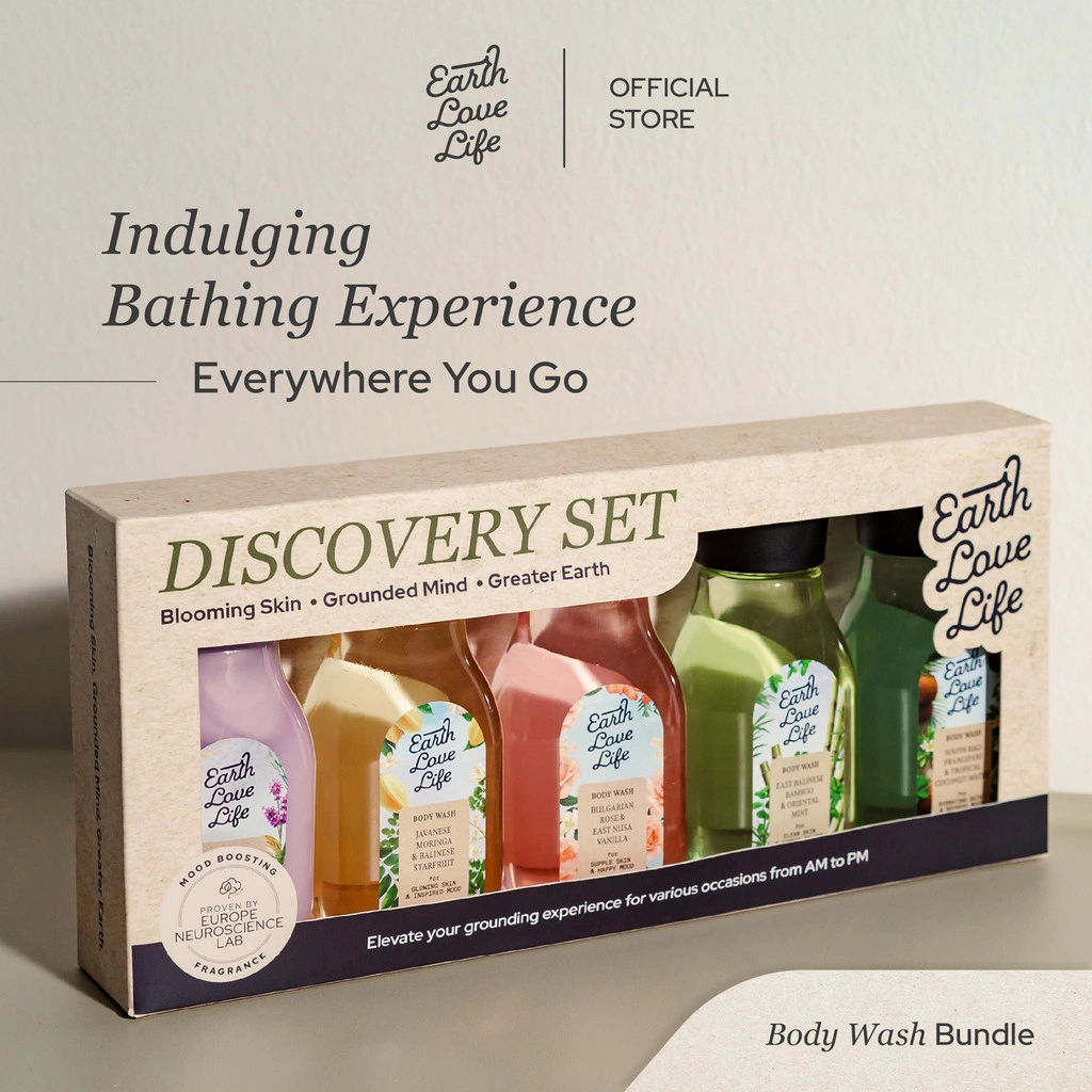 [HAMPERS LEBARAN] Earth Love Life Discovery Set Body Wash & Body Lotion 60mL | Body Care Set | Body Wash Wangi | Body Lotion Premium | Hampers Lebaran | Gift Ramadan