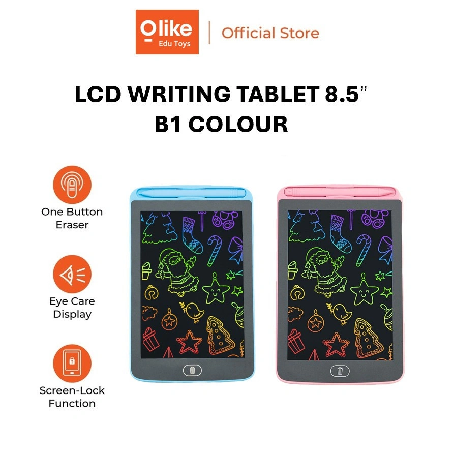 OLIKE LCD DRAWING BOARD PAD WRITING TABLET 8.5'' PAPAN TULIS DIGITAL