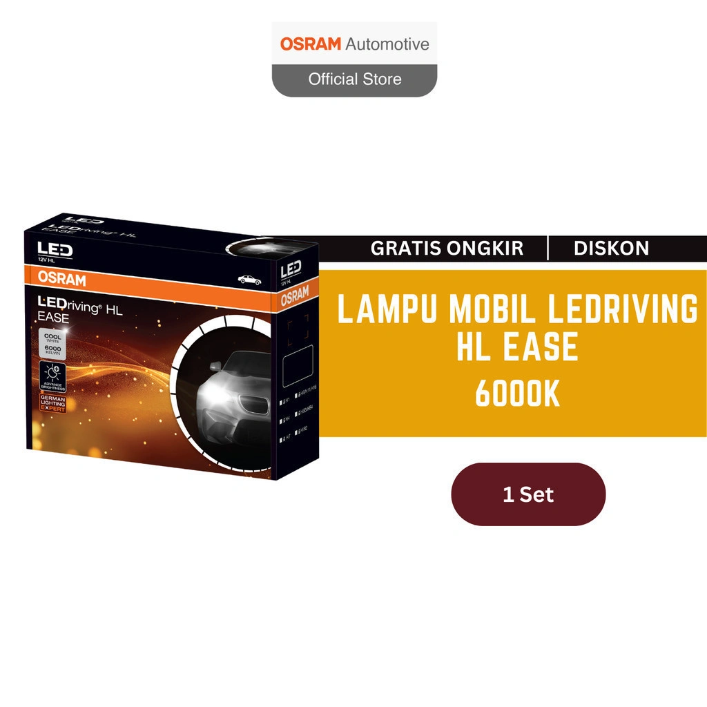 Osram Lampu Mobil LEDriving HL EASE 12V 6000K - H4 - H8 - H11 - H16 - HB3 - HB4 - H1
