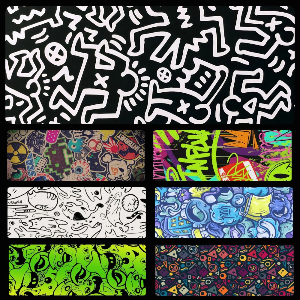 ROD 80*30cm Mouse Pad Anti Selip Desk Mat Large MousePad Komputer Long Mouse Pad Graffiti