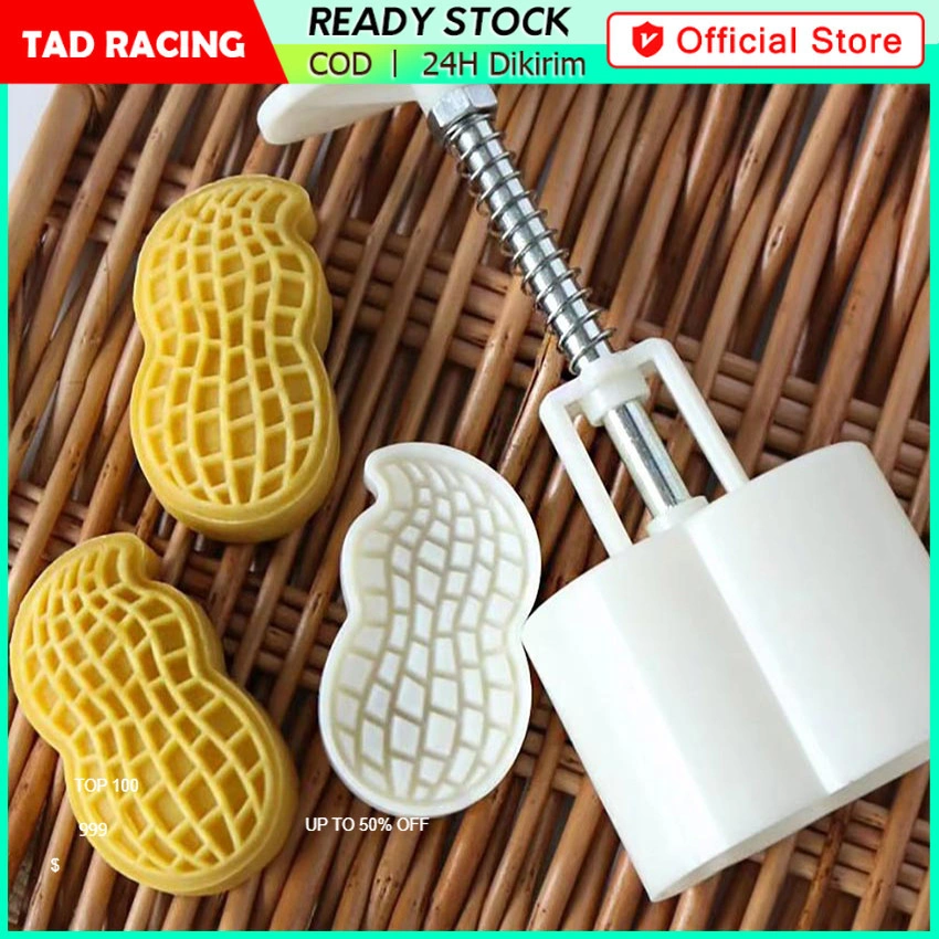Cetakan Mooncake Kacang 50Gram Stamp Kue Kering / Cetakan Nastar Mooncake Mold Peanut Kacang / Cetakan Kue Kering Motif Kacang / Plunger Kacang
