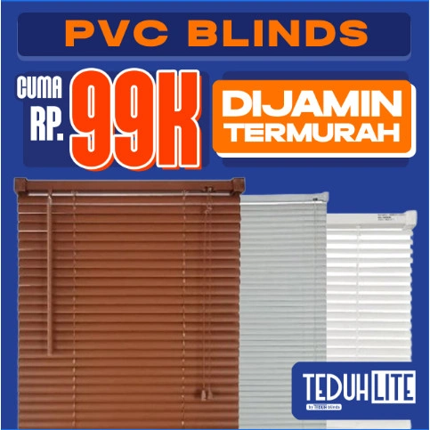 TEDUH LITE - Venetian Blind PVC – Tirai Jendela Aesthetic Anti Panas Gorden - Tirai Gulung forhom