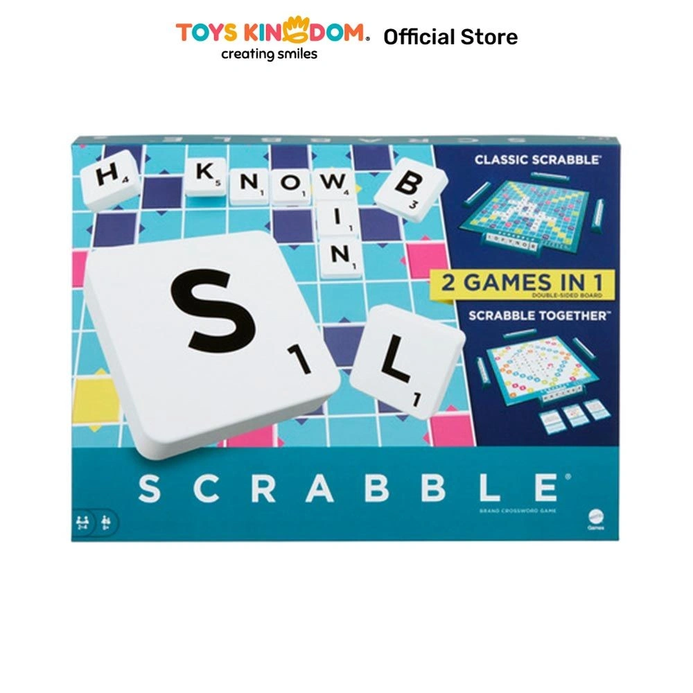 Toys Kingdom Scrabble 2 Games In 1 Hwd43 Toys Kids Toy Mainan Strategi Anak Papan Permainan Kebersamaan Board Games