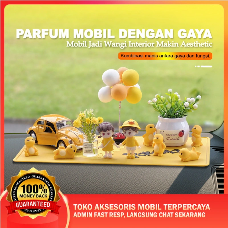 [ KOMBO LENGKAP ] Pajangan Dashboard Mobil Set Beruang Lucu– Hiasan Interior Mobil Unik Aksesoris