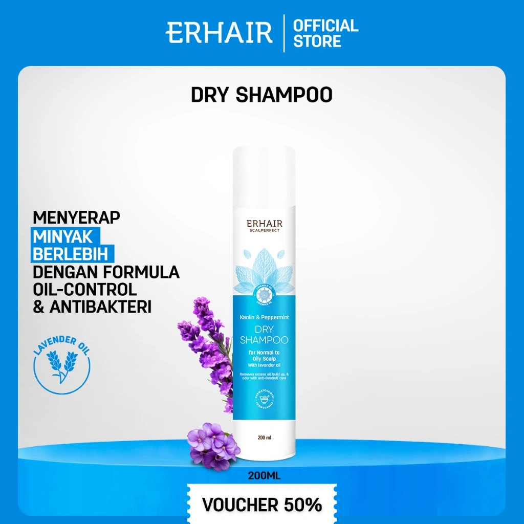 [CLEARANCE SALE] ERHAIR Scalperfect Kaolin & Peopermint Dry Shampoo - Anti Lepek Tanpa Bilas