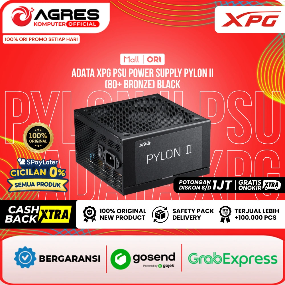 ADATA XPG PSU POWER SUPPLY PYLON II 550W 650W 750W (80+ BRONZE) BLACK