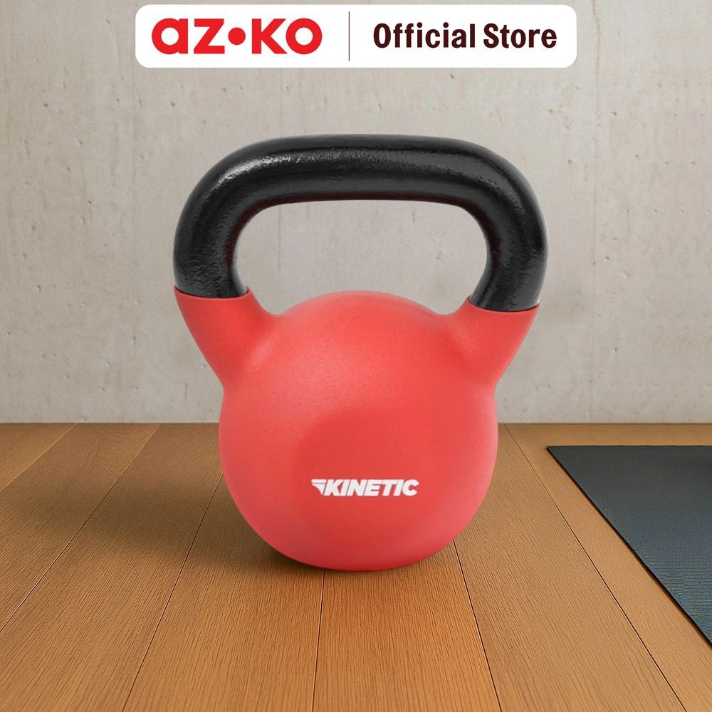 AZKO Kinetic Neoprene Kettlebell 16 Kg Bola Barbel Dengan Pegangan Alat Fitness Perlengkapan Gym Peralatan Angkat Beban