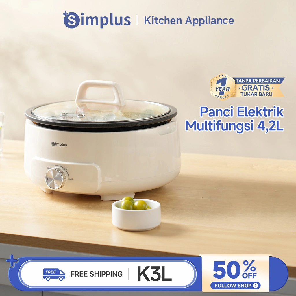 Simplus Panci Listrik Multifungsi Kapasitas Besar 4,2L Anti Lengket Hotpot