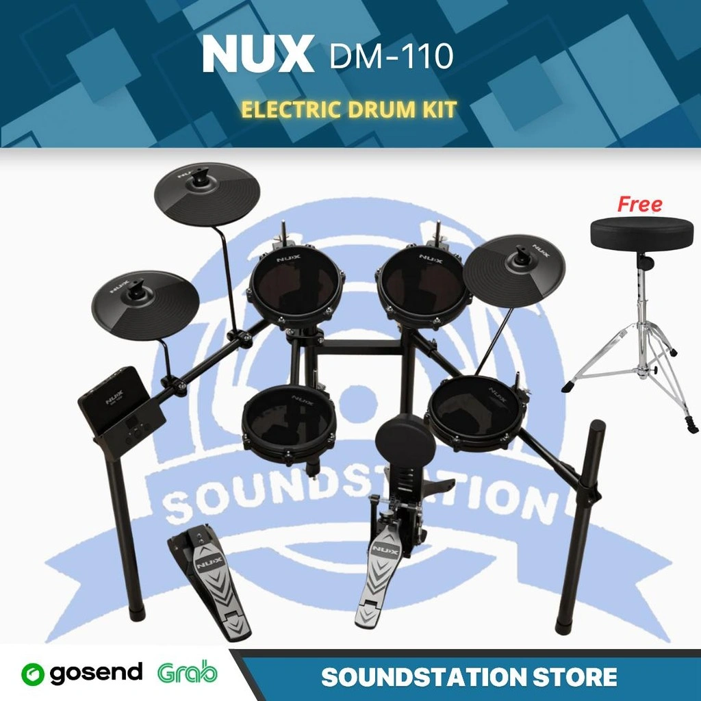 Nux DM110 Electric Drum Kit Digital - Drum Elektrik Set DM-110 Original Asli