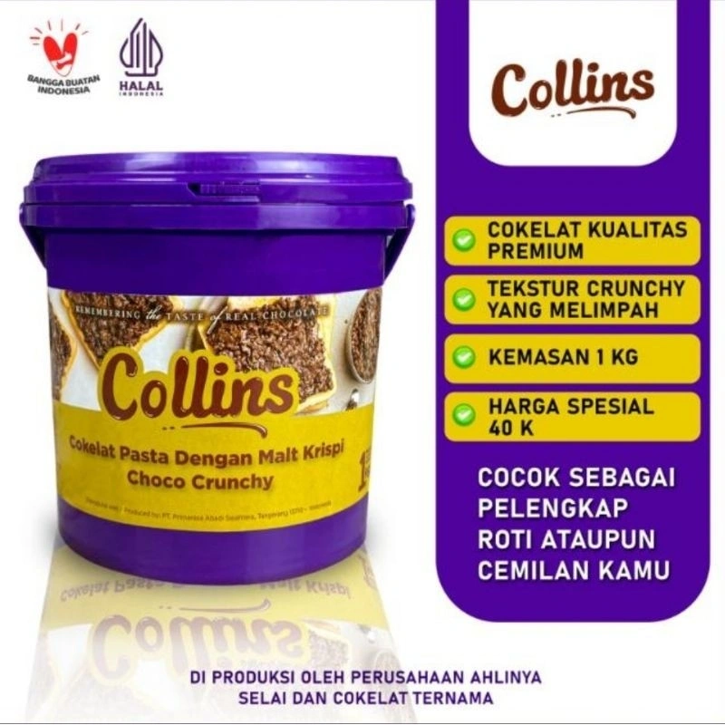 Collins Dip Glaze 1kg Selai Coklat Matcha Tiramisu