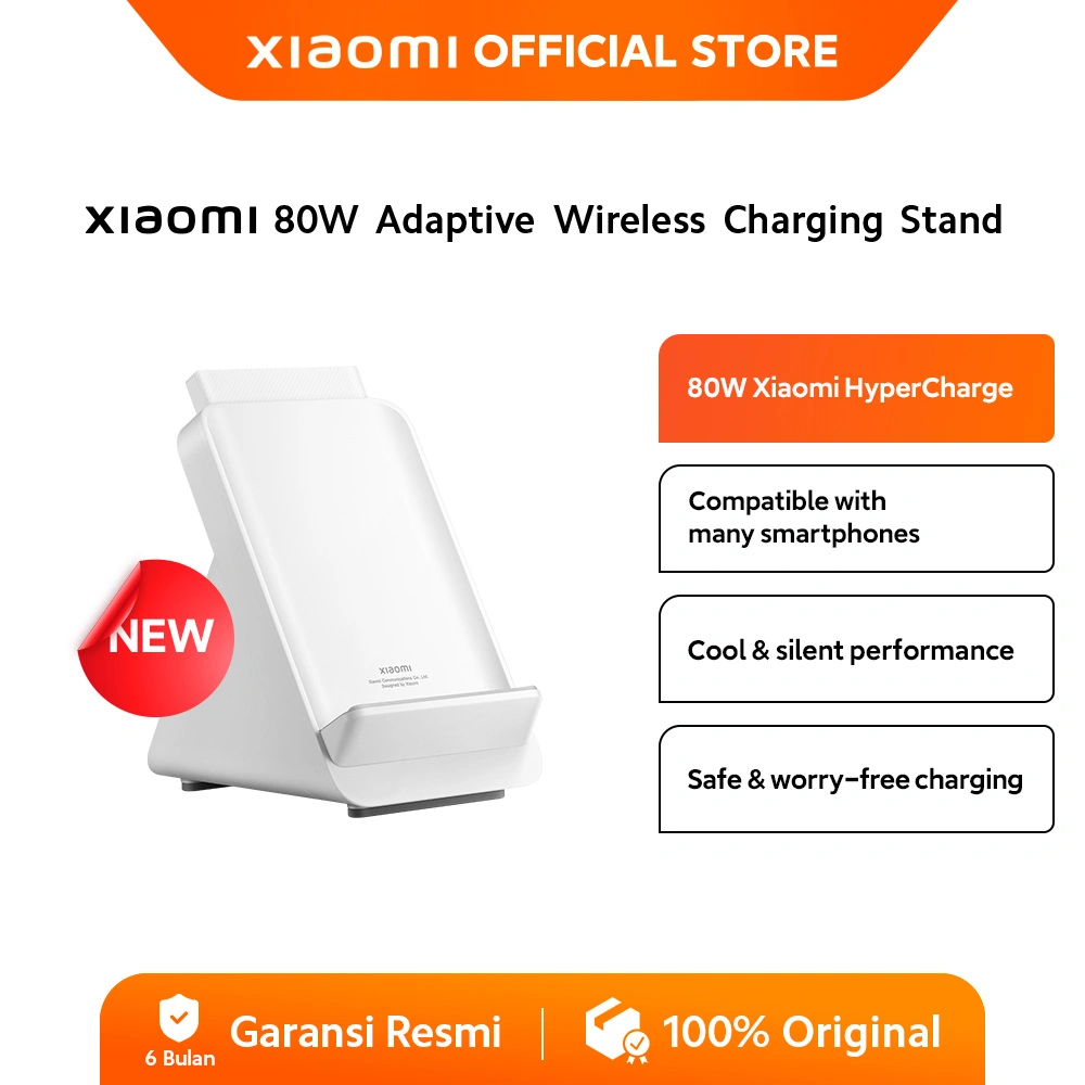 Xiaomi 80W Adaptive Wireless Charging Stand | HyperCharge | Works with many smartphones | Cool & silent performance [Official Store]