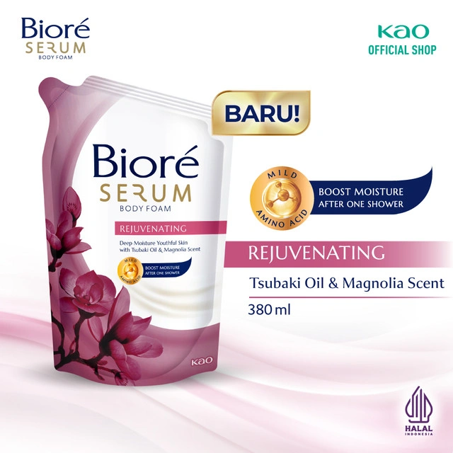 Biore Serum Sabun Mandi Cair 2X Melembapkan Kulit Sejak Pemakaian Pertama Rejuvenating 380ml