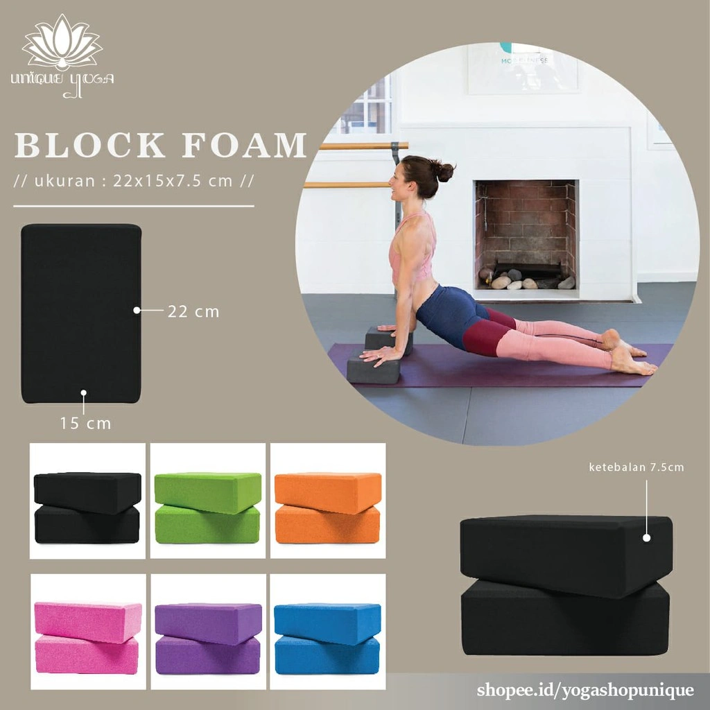 Balok Yoga Foam / Balok Yoga / Alat Bantu Yoga / Block Yoga / Yoga Brick / Block Foam / Eva Foam Block Yoga
