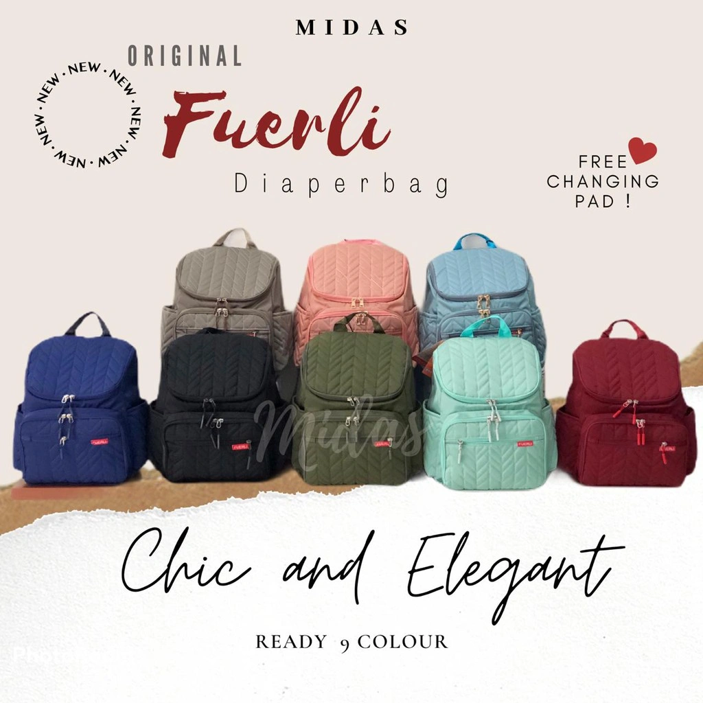 1.1 CRAZY SALE !! TAS DIAPER ORIGINAL FUERLI Diaperbag (set changing pad)