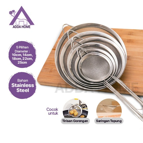 Saringan Minyak Tirisan Goreng Ceko Stainless Steel Saringan Tepung Ampas Serbaguna