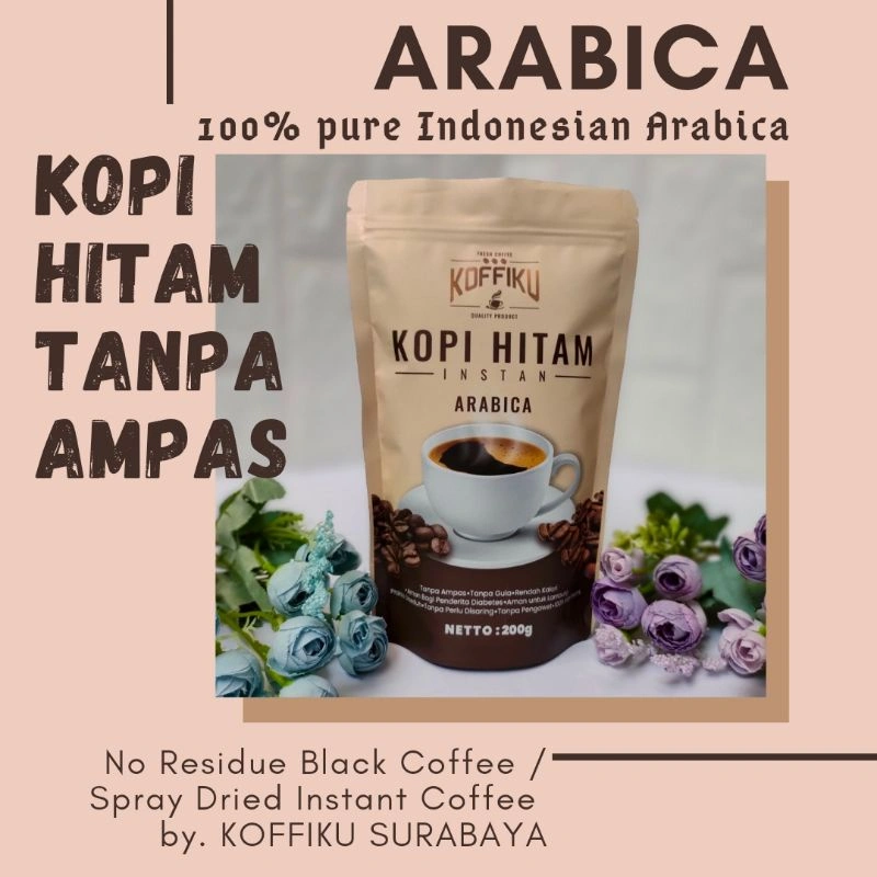 Jual Spray Dried Instant Coffee [100% Arabica] / Instant Black Coffee Jual Kopi Hitam Tanpa Ampas