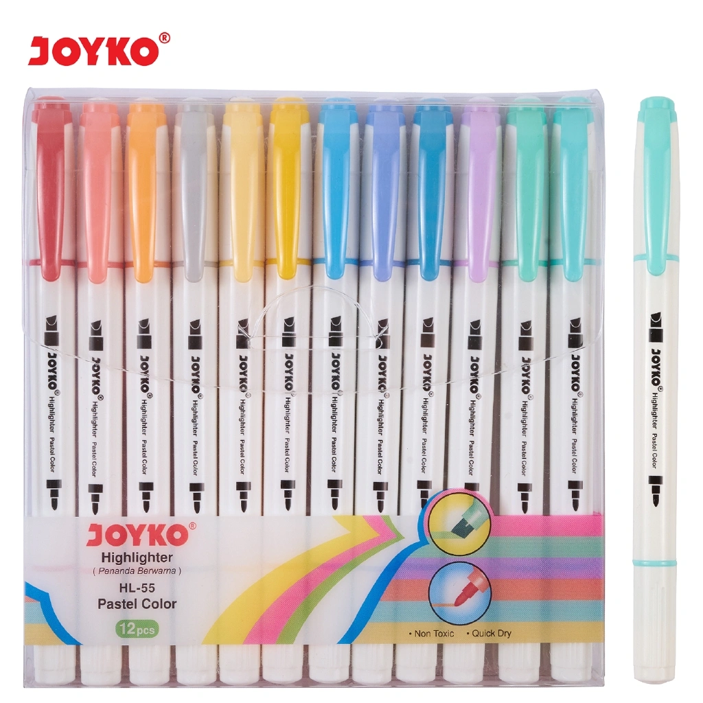 JOYKO Highlighter Penanda HL-55 1 Set 12 Pcs 12 Warna