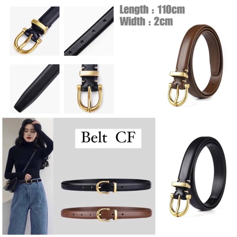VENDI - Belt Wanita Ikat Pinggang Ban Pinggang Sabuk Gesper Kulit Asli Premium "CF"