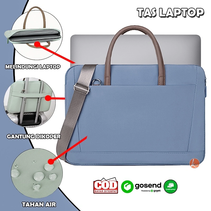 Tas Laptop Portable Briefcase Jinjing dan Selempang Pria dan Wanita 910
