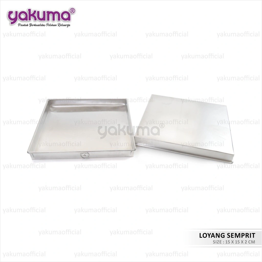 Loyang Semprit / Kue Kering Aluminium 15 x 15 x 2 cm – Anti Karat Tahan Lama