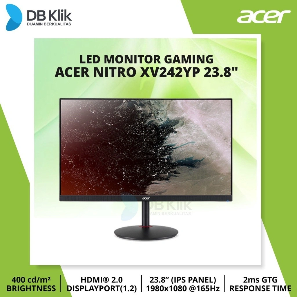 Acer Led Monitor Gaming Nitro Xv242Yp 23.8" 165Hz Fhd Hdmi Dp-Xv242Y P