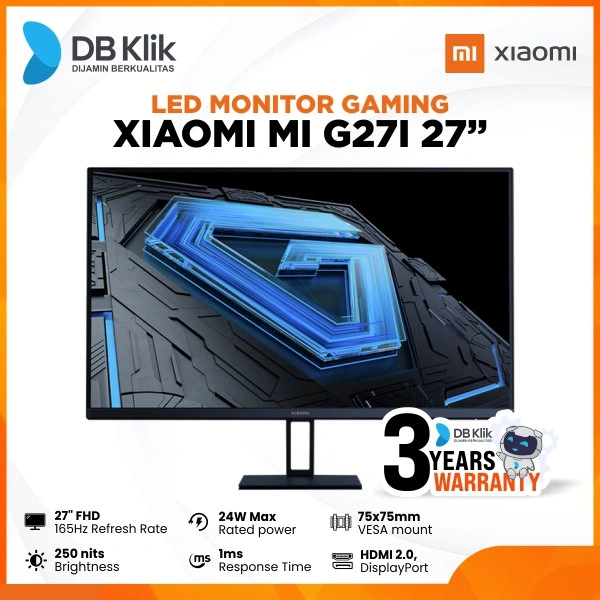 XIAOMI G27i 165Hz / G27i 2026 200Hz Monitor Gaming 27" IPS FHD 1ms AMD FreeSync HDR HDMI DP
