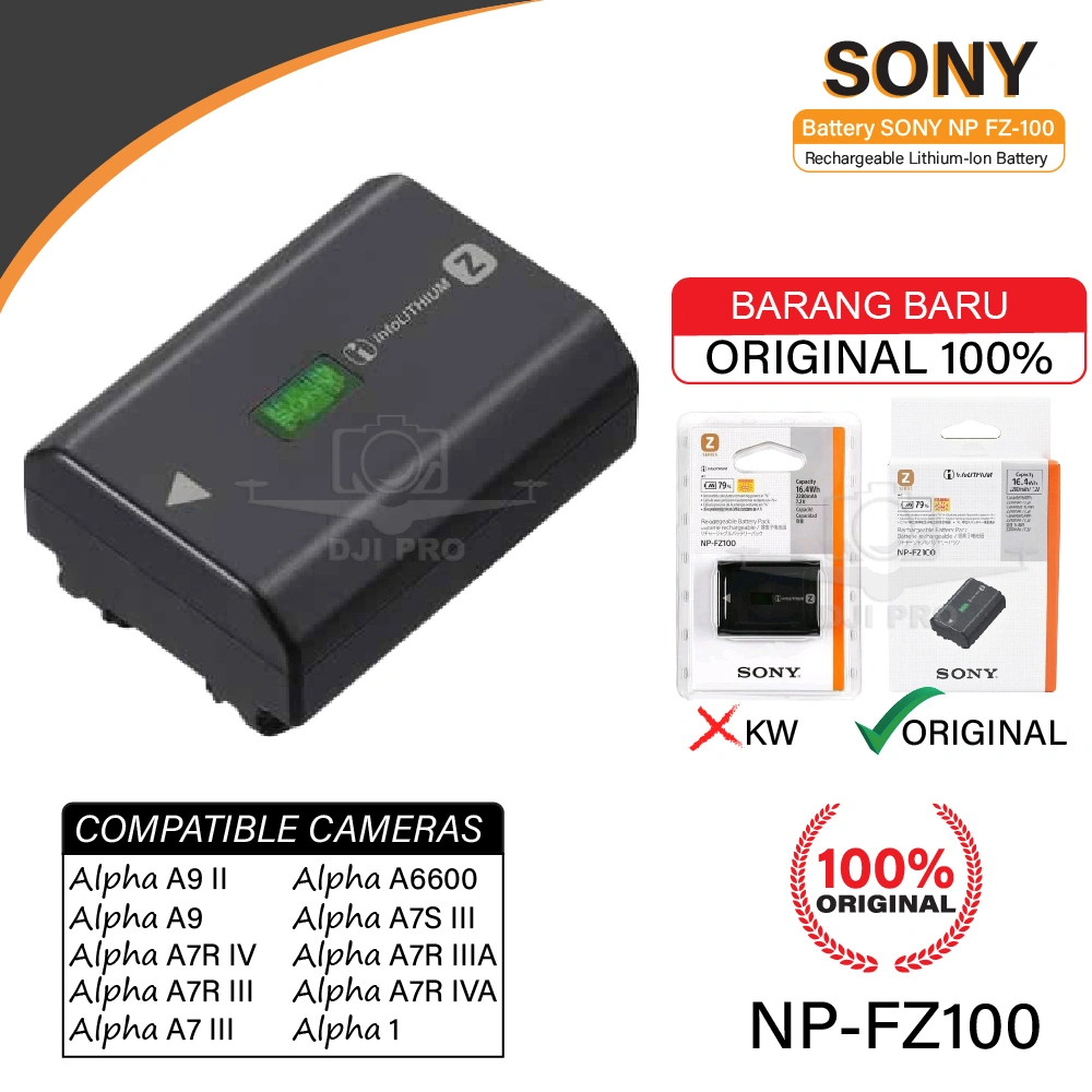 Battery Sony NP FZ100 - Batrai Batere Original Sony A7s III A7 III A7R