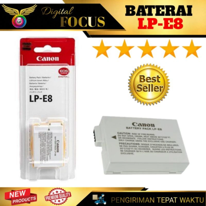 Battery LP-E8 Baterai For Charger LC E8 Batre LPE8 Untuk Eos 550D 600D 650D 700D Kiss X4