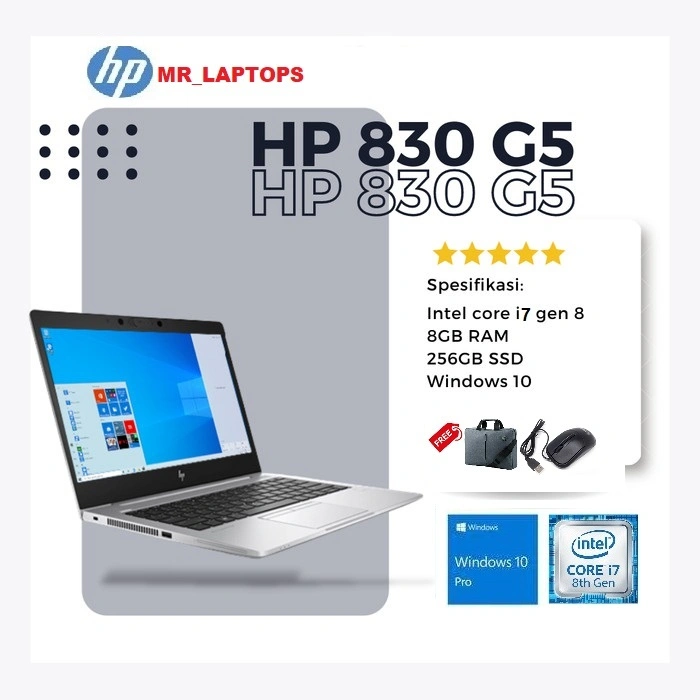 SPEK TINGGIII - MURAH!! Laptop HP Elitebook 830 G5 i7 Gen 8 Ram 32GB SSD/512GB - i5 Gen 8