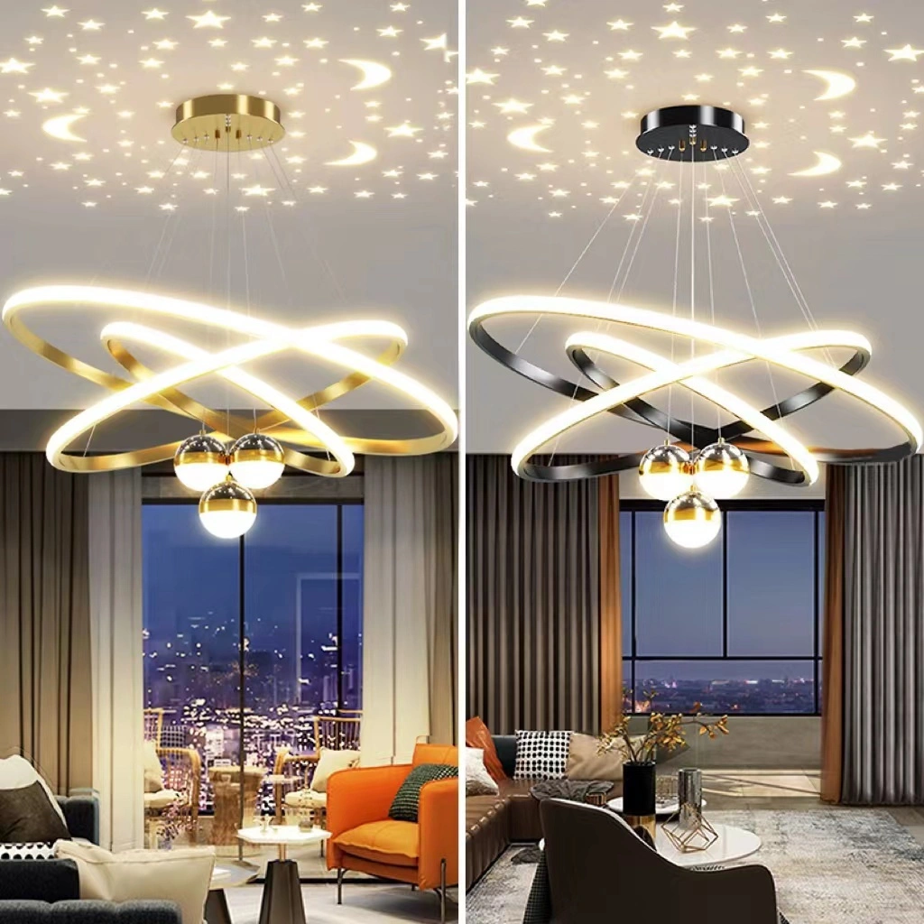 Lampu Hias Gantung Lampu Gantung Ruang Tamu Lampu Kamar Tidur LED Chandelier Lampu Gantung Langit Berbintang