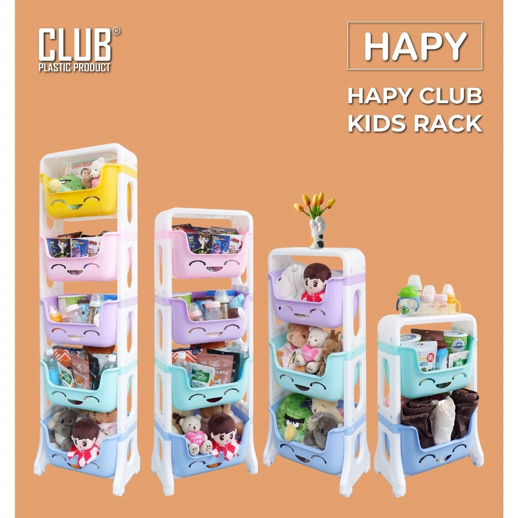 CLUB HAPPY - RAK MAINAN ANAK RAK RODA RAK DAPUR / RAK KAMAR MANDI / LAUNDRY RAK SERBAGUNA