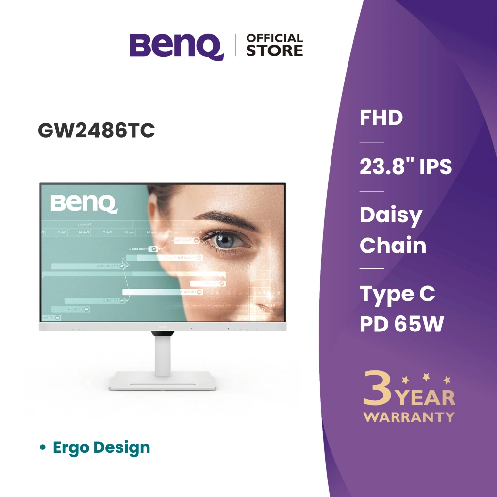 BenQ GW2486TC 23.8inch IPS 1080p USB-C 100Hz LED Eye-Care