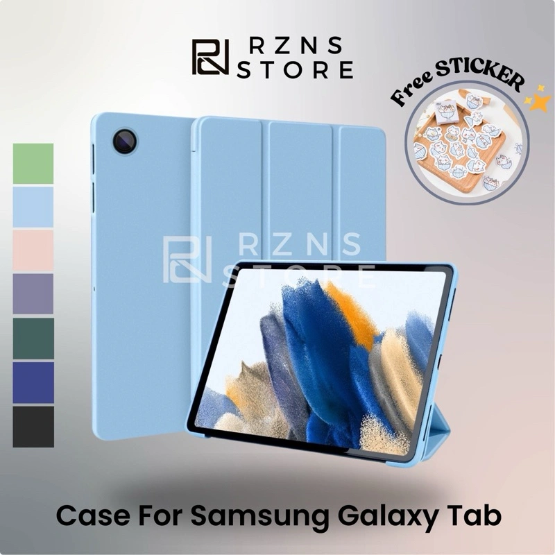 RZNS Smart Cover case Candy Samsung Galaxy Tab A11 A9 Plus 11” inch A9 8.7” A8 10.5" A7Lite S9 Plus/S9 Fe Tab S9/S9Fe Flip Cover + Full Cover Candy Book Cover