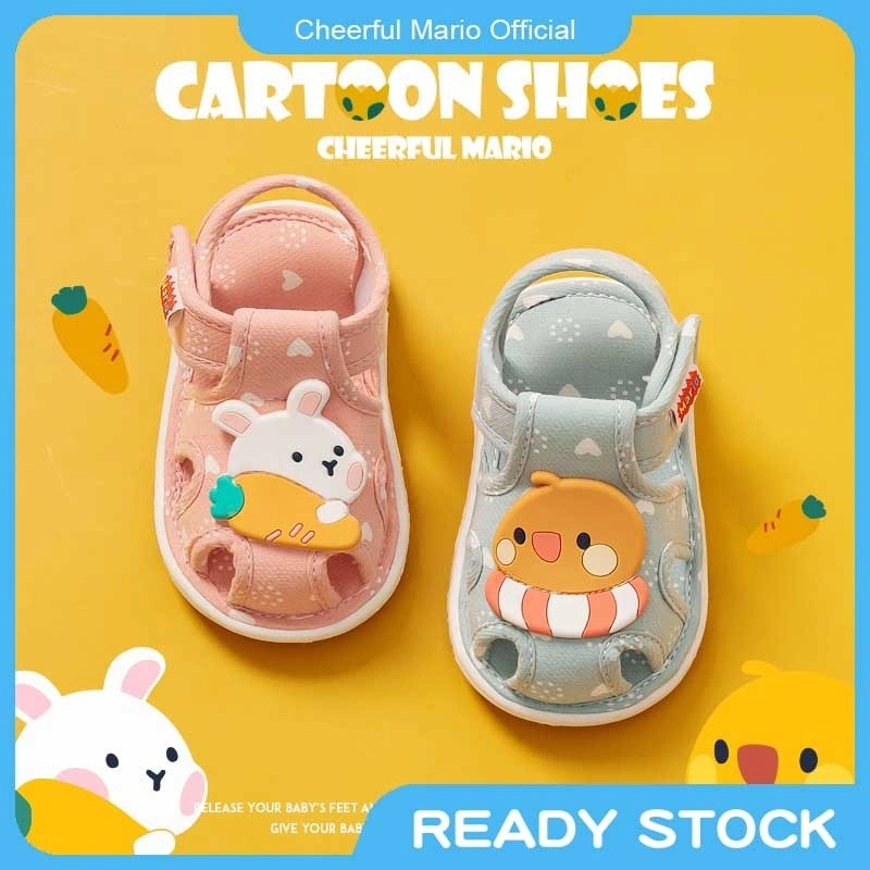 Cheerful Mario Sepatu Bayi Bunyi Cit Cit/ Sandal Bayi/ Prewalker Shoes Baby Sound 6 bulan 3 Tahun/ Sepatu Sandal Bayi Bayi/ Sepatu Bayi Laki laki / Sepatu Bayi Perempuan Bahan Kain Premium Import/ Seaptu Sandal Anak Bunyi Cit Cit /Sepatu Bunyi/Sepatu Lucu
