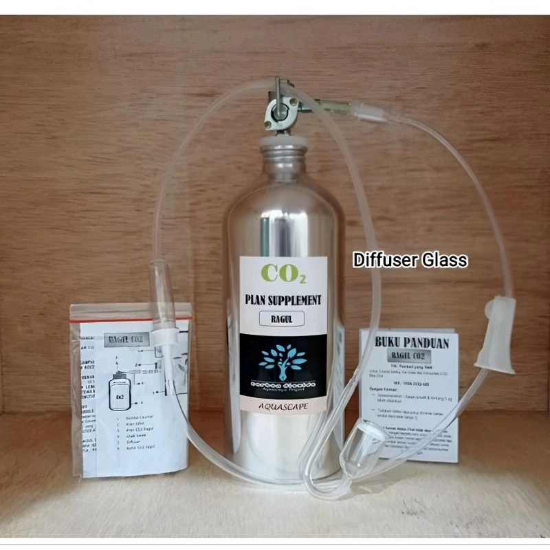 Co2 Ragul Diy aquascape Tabung Co2 ragul aquarium paket lengkap tinggal pakai aman hemat fullset