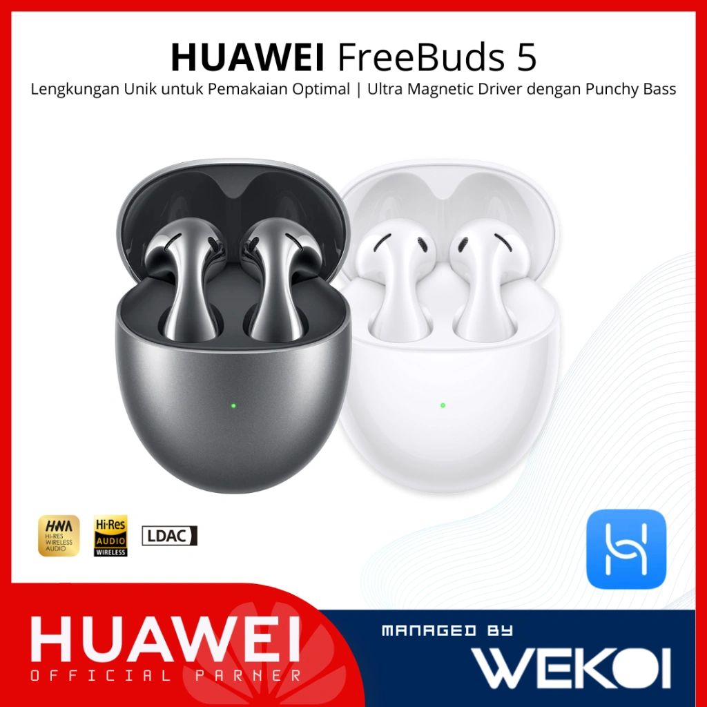HUAWEI Freebuds 5 TWS Punchy Bass | Noise Cancellation | Garansi Resmi