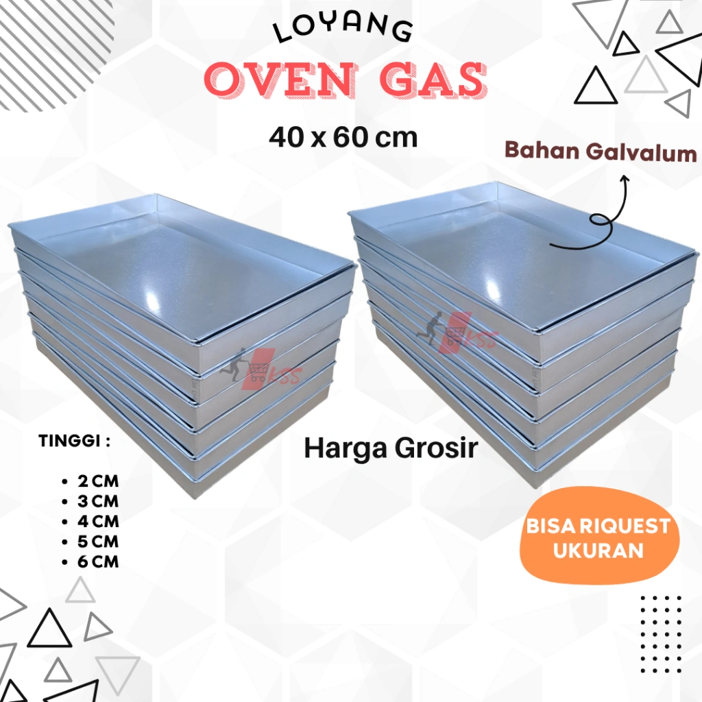 Harga GROSIR Loyang Oven 40 x 60 cm Loyang Nampan 40x60 Bahan Galvalum Tebal/ Loyang Oven Gas 40x60 cm / loyang oven 60x40 cm / Baking tray
