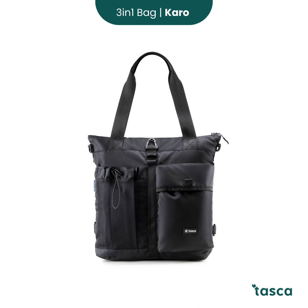 Tasca - Karo Tas Pria Wanita Backpack Totebag Sling Bag Multifungsi 3in1 Fit Laptop 14"