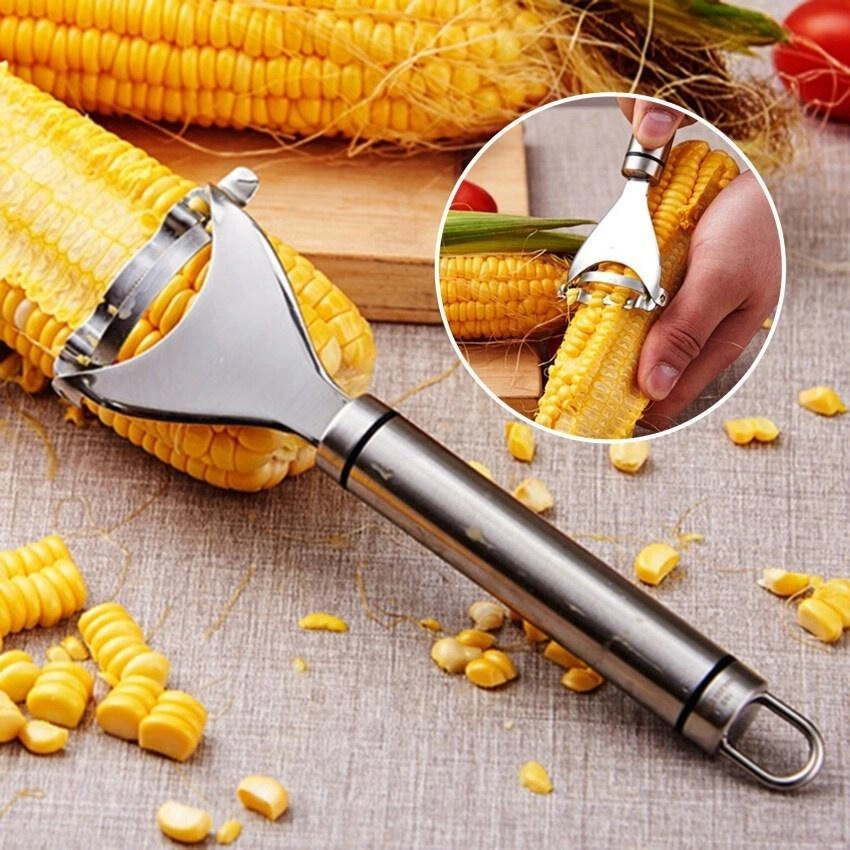 PARUTAN JAGUNG Stainless Stell Praktis Serbaguna / Alat Pengupas Jagung Corn Stripper / Penyerut Peeler Jagung / Pisau Penyerut Biji jagung / Parutan Biji Jagung