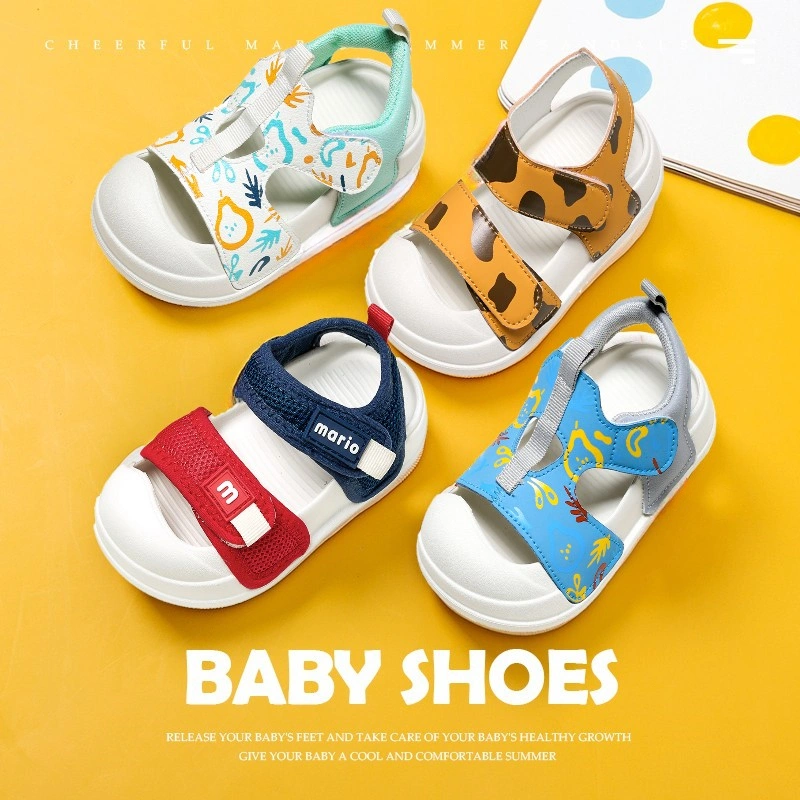 Cheerful Mario 14-19cm 11-warna Sepatu Prewalker Bayi Fashion Bayi&Anak Sandal Balita Empuk Barefoot Selop Toddler Anak Laki laki Perempuan
