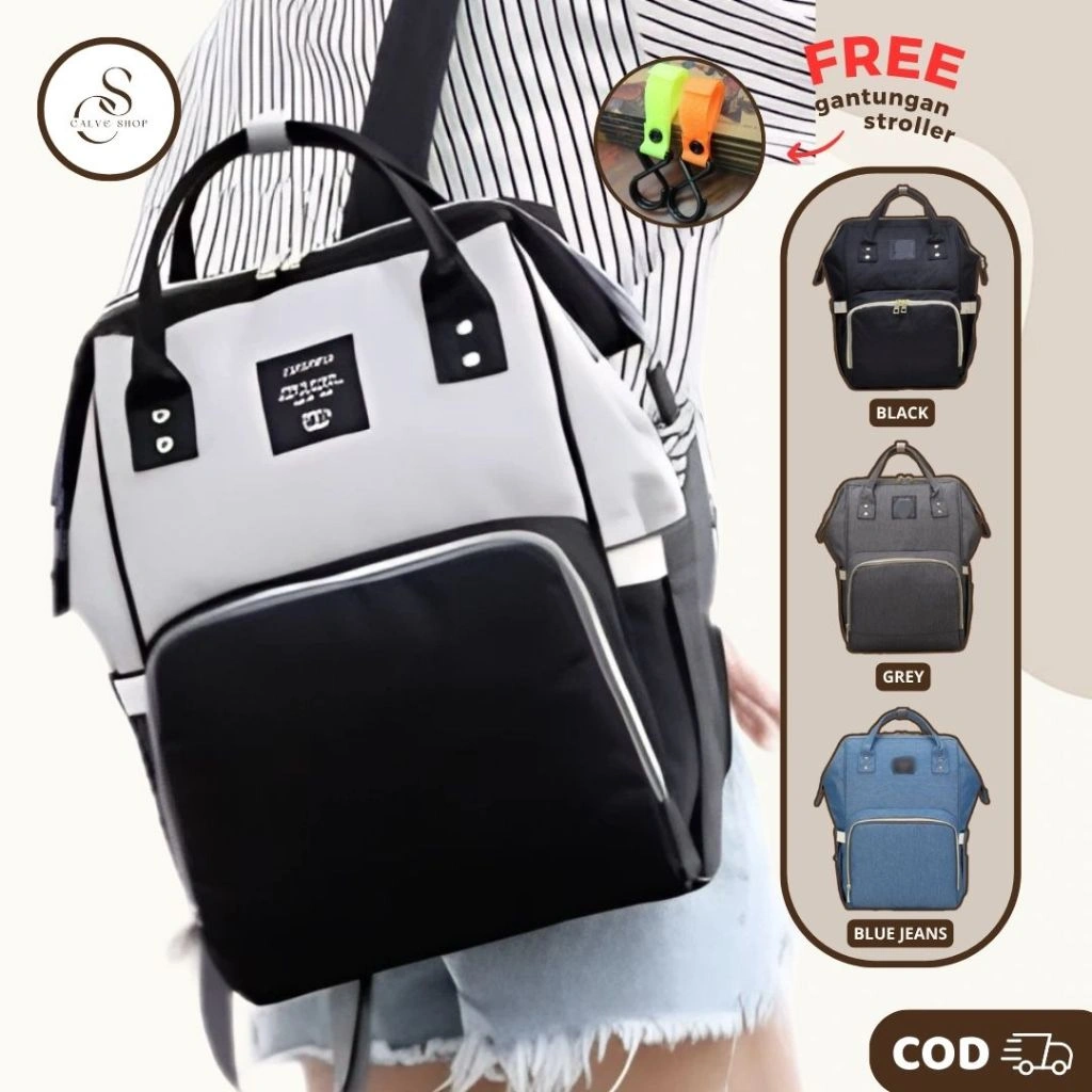Super Sale Anelo Diaper Bag Upgrade USB Anello Multifungsi Tas Botol Susu Bayi